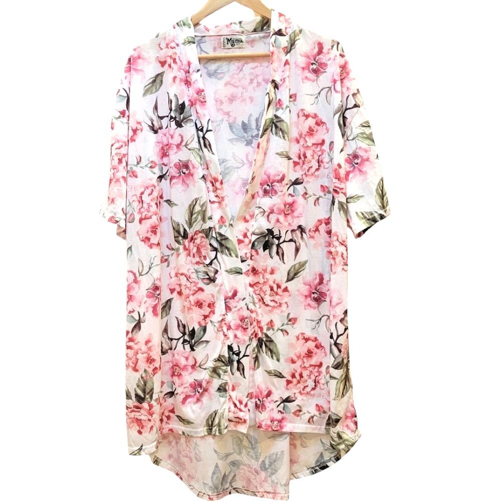 Show Me Your Mumu Floral Kimono Cardigan Duster Cottage Coquette Boho O/S